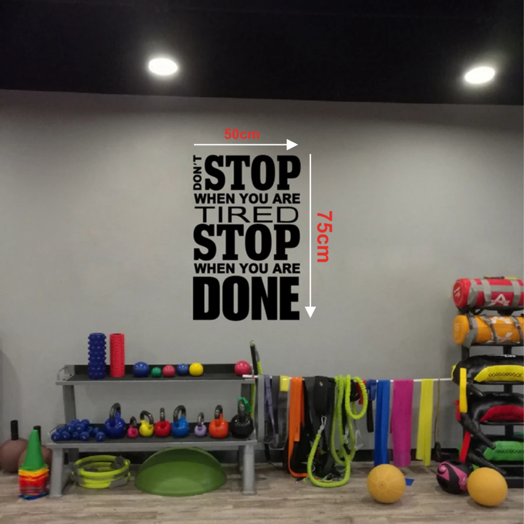 Jual Stiker dinding cutting sticker dinding dan kaca motivasi gym ...