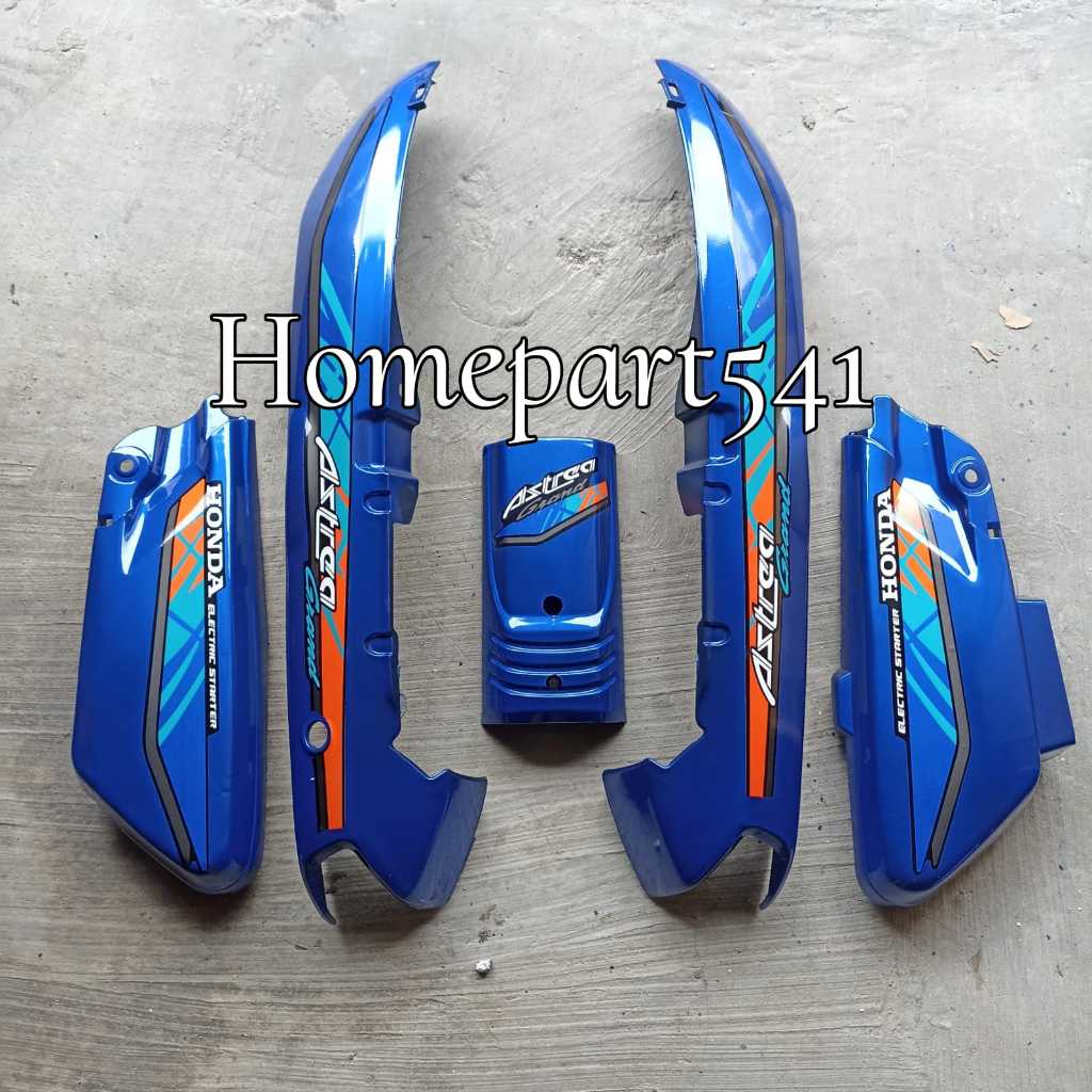 Jual COVER BODY HONDA GRAND BULUS SET BOK AKI + PANEL + STRIPING BIRU ...