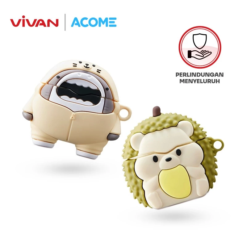 VIVAN X ACOME Headset Earphone TWS Bluetooth 5.3 IPX4 Waterproof 3 Gram Ultra Light Inpods AT01 Garansi Resmi 1 Tahun