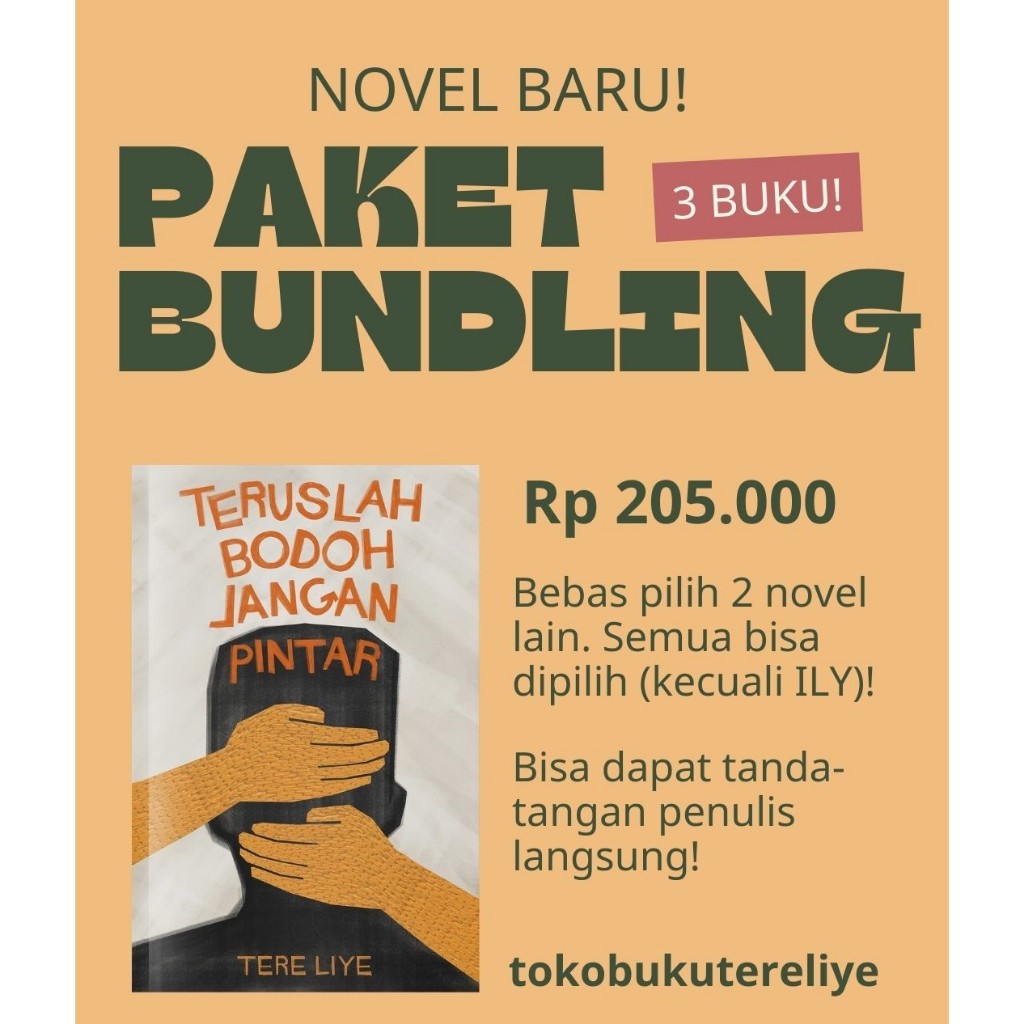 Jual Tere Liye Paket Bundling Teruslah Bodoh Jangan Pintar 2 Novel Lain Shopee Indonesia