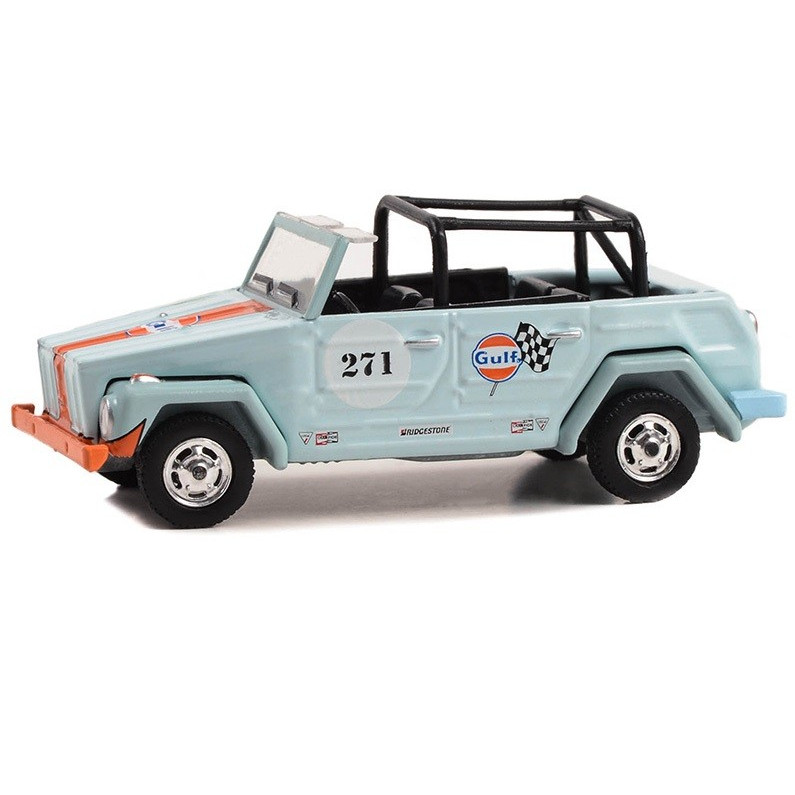 Greenlight 1/64 Scale 1950 Eight Coupe #60 Gulf Oil Special Edition Diecast Model Car - Light Blue, Series 2 - View #8
