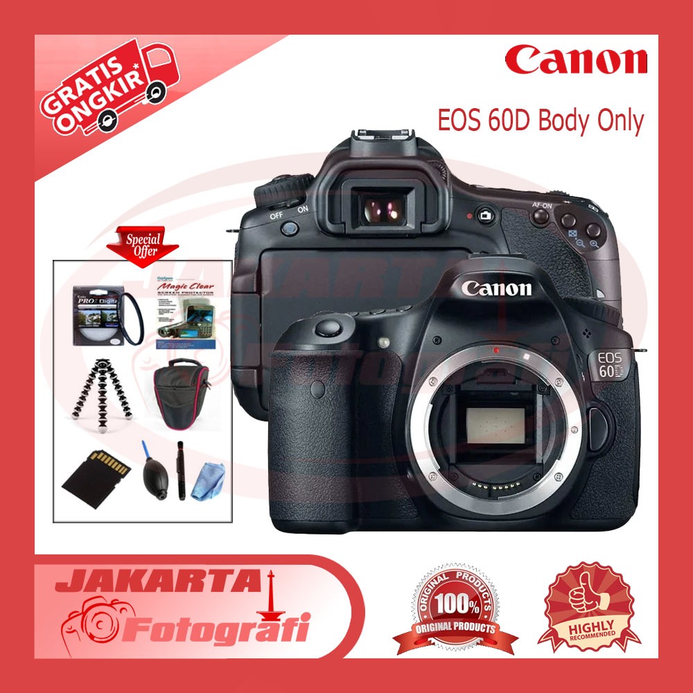 Jual Canon EOS 60D Kit 18-55mm Is STM DSLR Camera | Shopee Indonesia