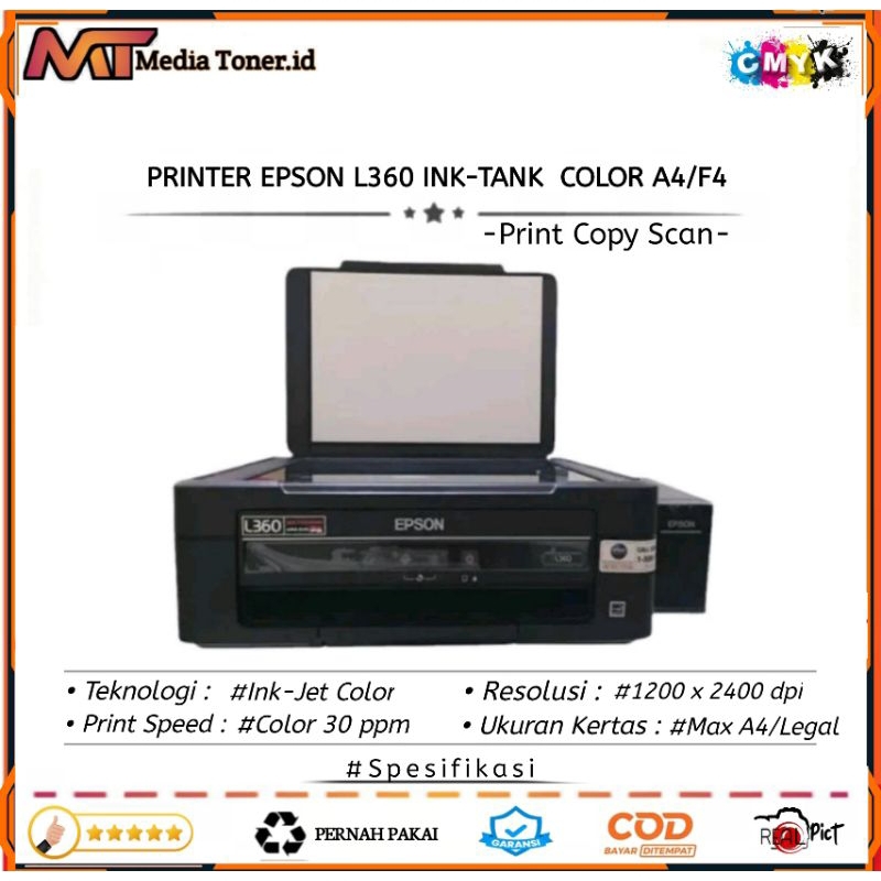 Jual Printer Epson L360 Series print scan copy A4 Berkualitas | Shopee ...