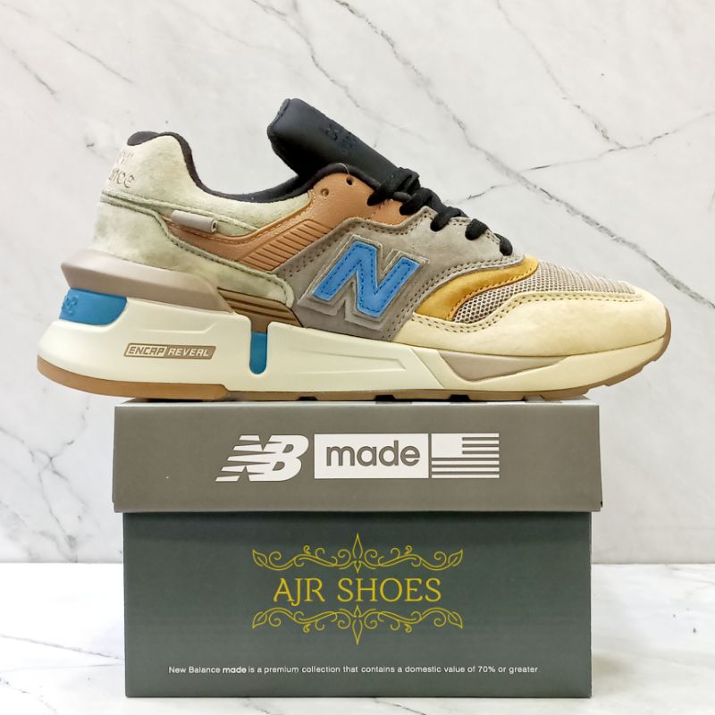 New balance 997s fusion kith x hot sale nonnative brown beige