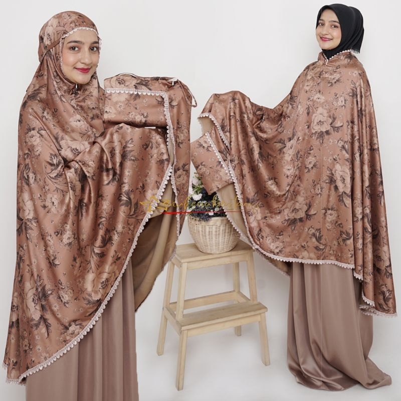 Jual Mukena Armany Silk Premium Shabby Mewah Mukena Travel Ringan