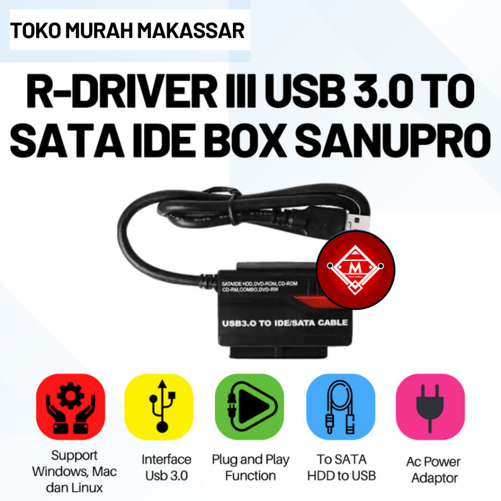 Jual R-DRIVER III USB 3.0 TO SATA IDE BOX SANUPRO / USB 3.0 TO IDE SATA ...