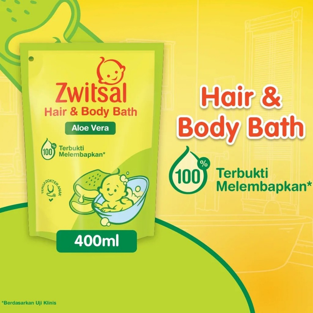 Jual Zwitsal Natural Baby Bath 2 In 1 2in1 Hair & Body 450ml / 400 Ml ...