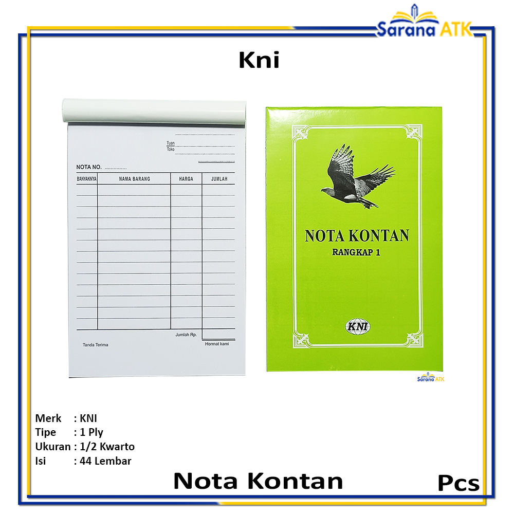Jual Kni - Buku Nota Kontan Rangkap 1 Kecil - Pcs | Shopee Indonesia
