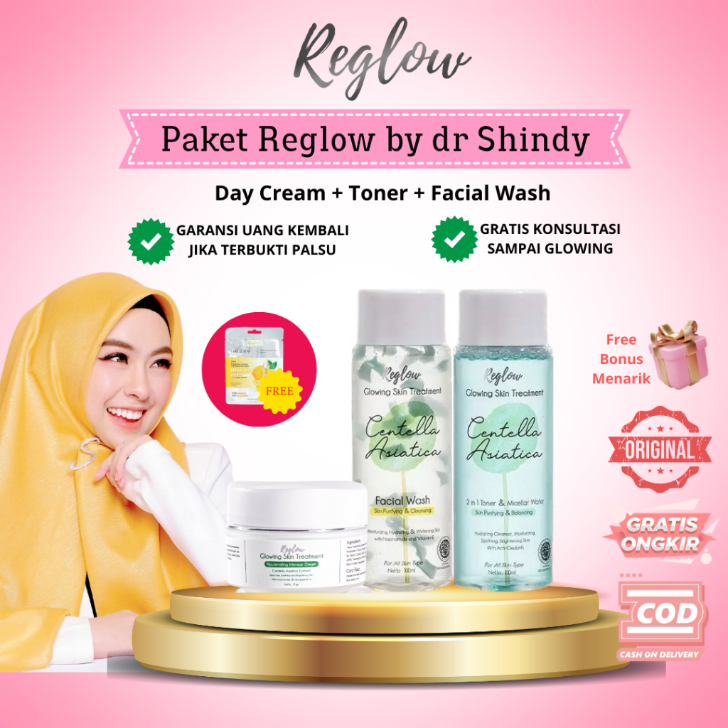 Jual [ ORIGINAL ] FREE SHEETMASK Reglow Skincare Dr Shindy Putri ...