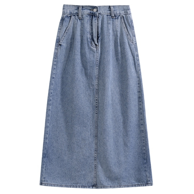 Jual XIAOZHAINV Denim Rok Panjang Wanita Rok Jeans Wanita rok jeans ...