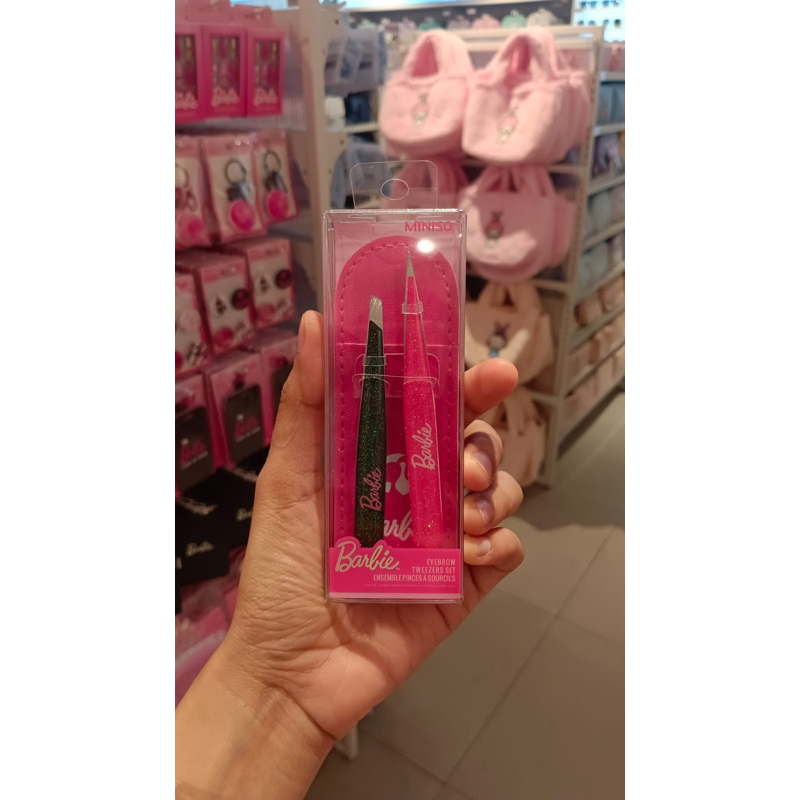Jual Miniso x Barbie!! Jepitan Alis set Barbie Eyebrow Tweezers set