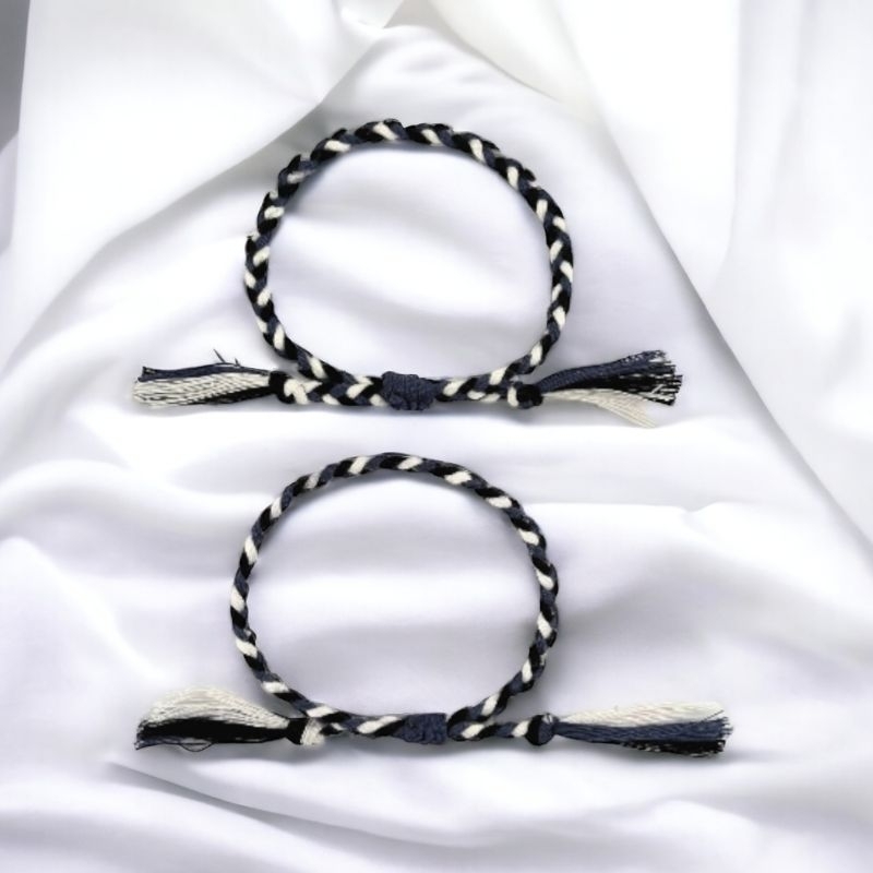 Jual Gelang benang jahit anyam anyaman kepang aesthetic model kepang ...