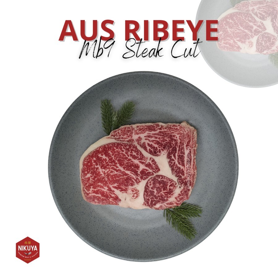 Jual AUS Wagyu RIBEYE MB9 - daging sapi steak stik ribloin impor empuk ...