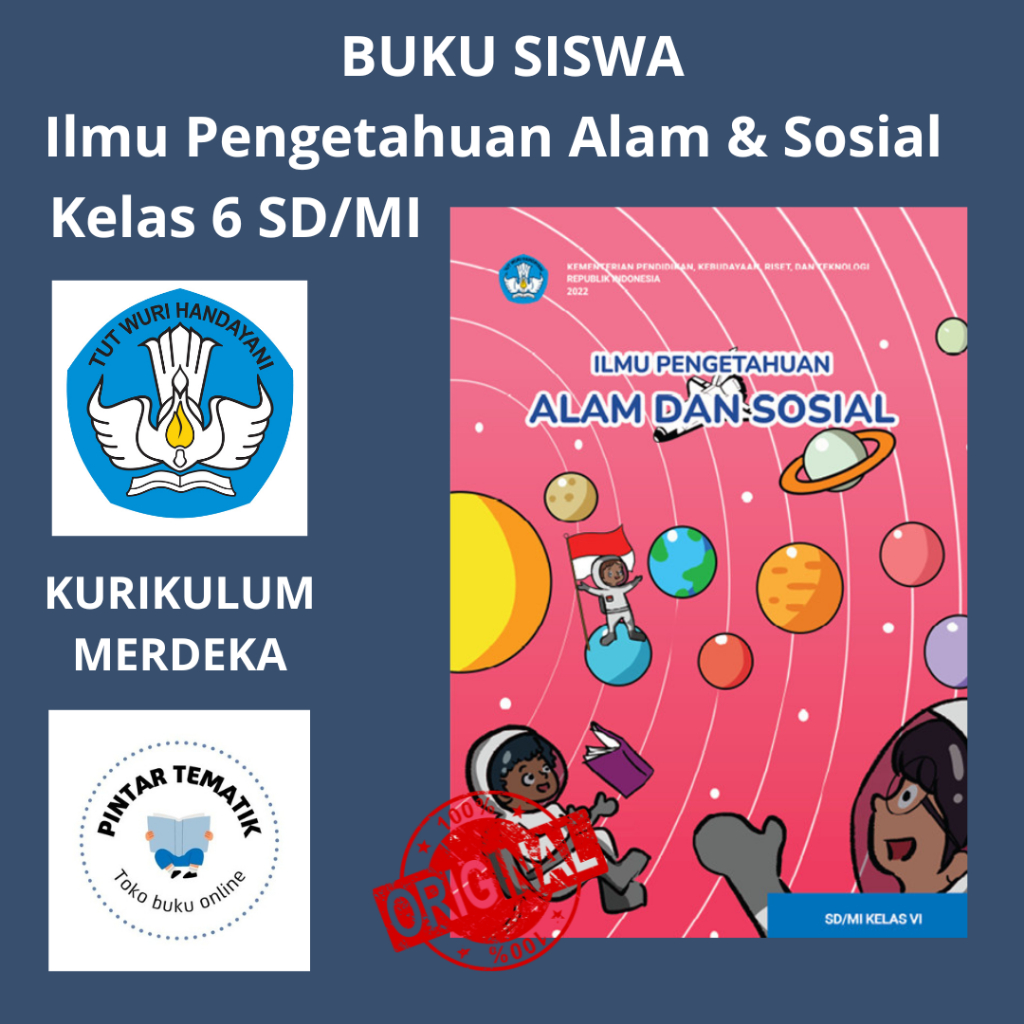 Jual Buku Ilmu Pengetahuan Alam dan Sosial Kelas 6 SD Kurikulum Merdeka ...