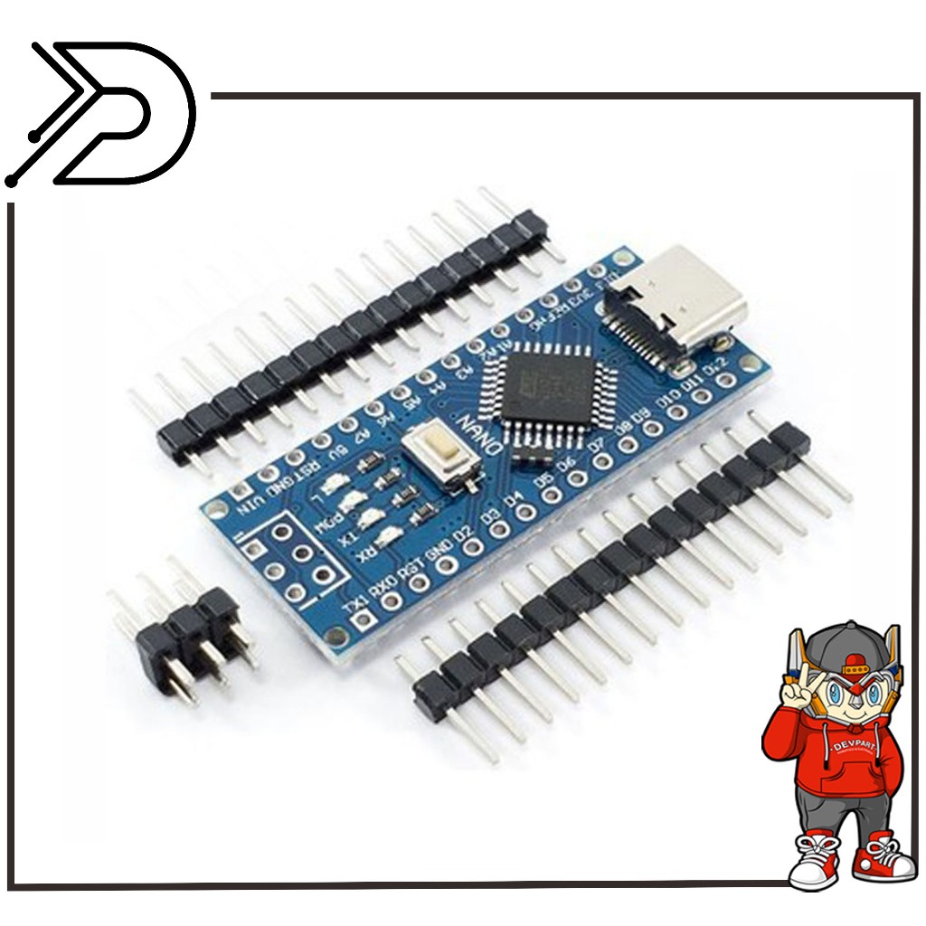 Jual Arduino Nano V3 Type C ATmega328P 5V | Shopee Indonesia