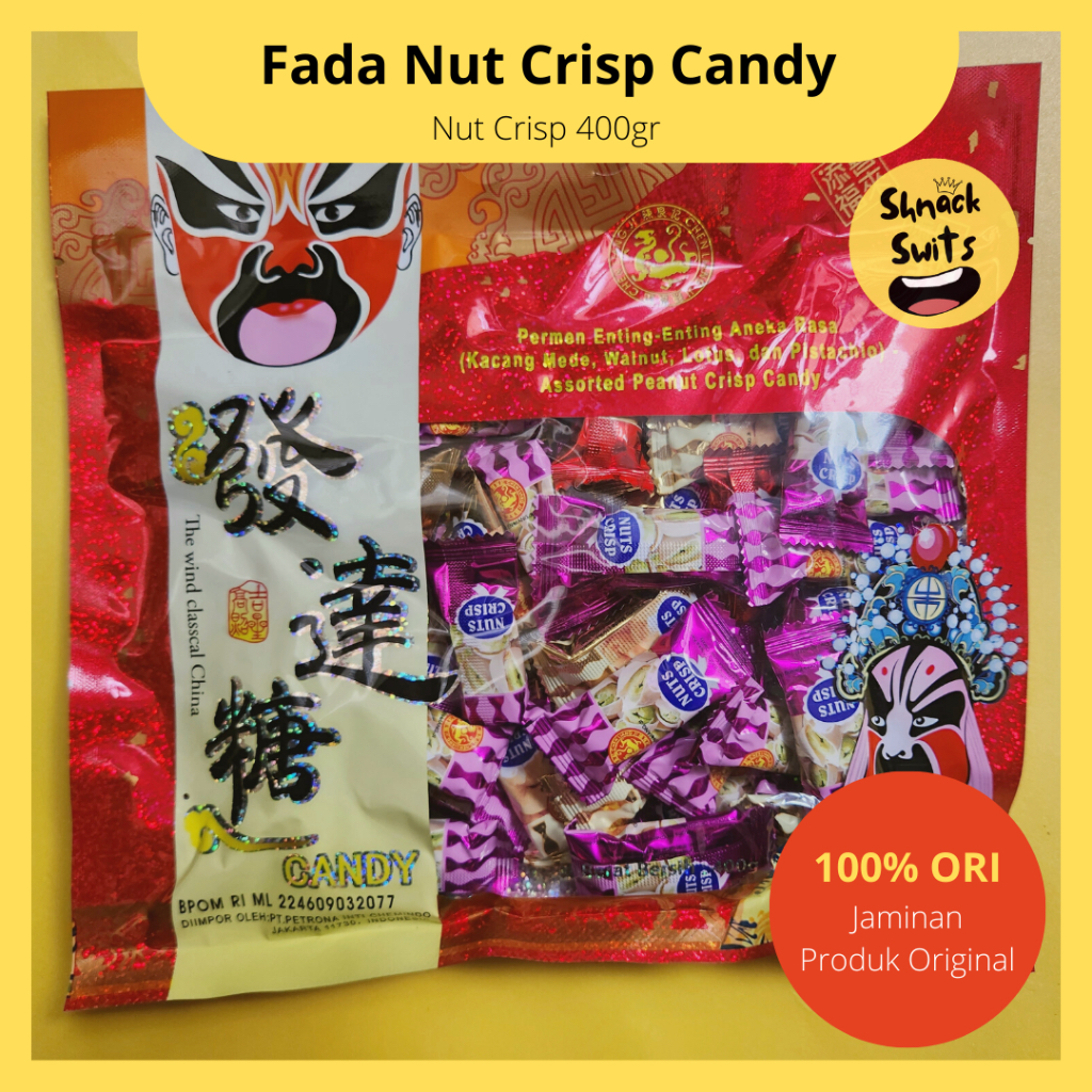 Jual NUTS CRISP CANDY / PERMEN KACANG VARIAN PREMIUM SPECIAL IMLEK 400g