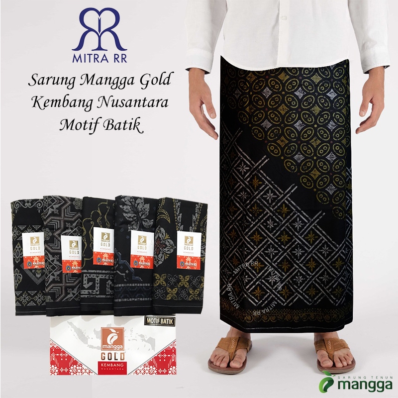 Jual Sarung Mangga Gold Kembang Nusantara Motif Batik Sarung Tenun Dewasa Batik Shopee Indonesia