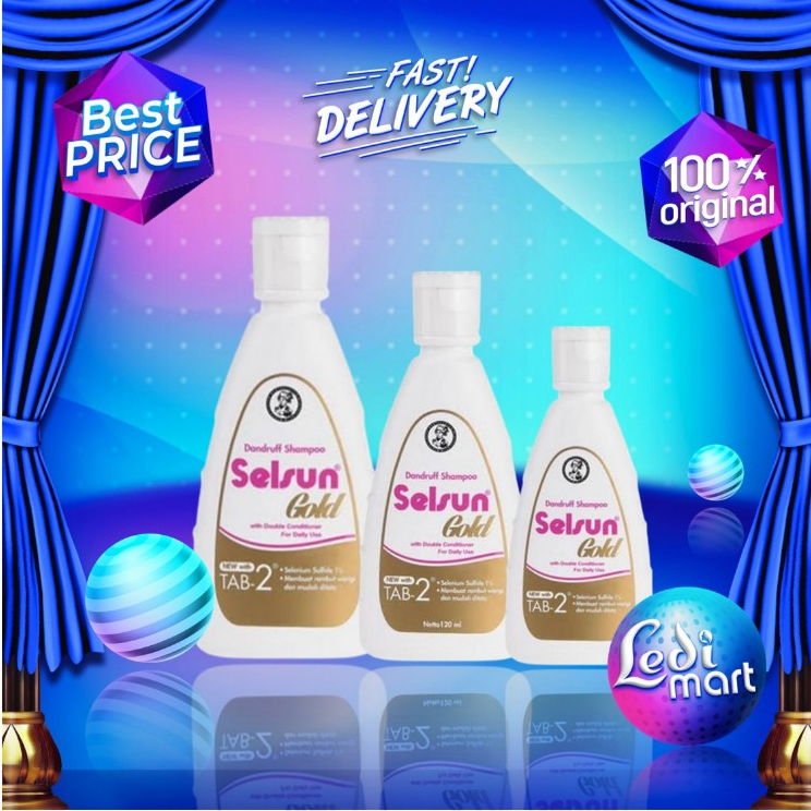 Jual Selsun Gold Dandruff Shampoo With Double Conditioner 60ml | 120ml ...