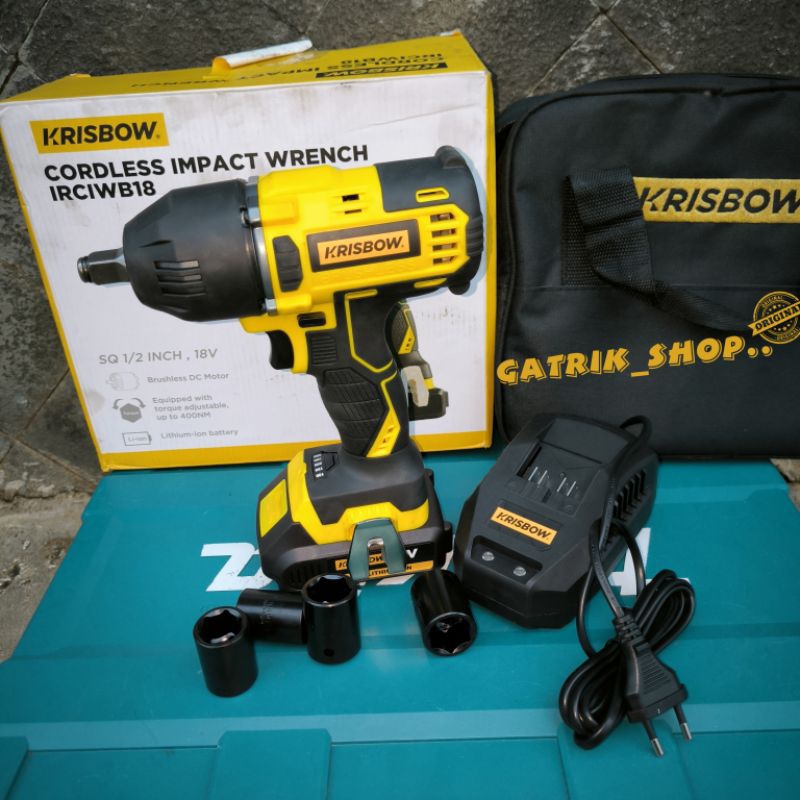 Jual Impact Wrench Krisbow IRCIWB18 Impact Baterai krisbow 18V Impact