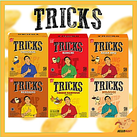 Jual ORIGINAL Tricks Biskuit Kentang Potato Baked Chips 4 Packs @15gr ...