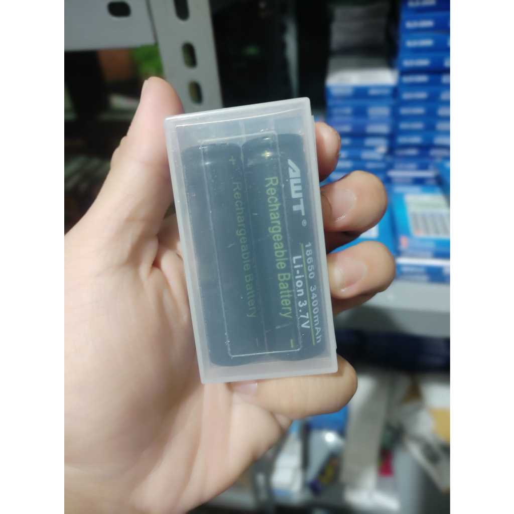 Jual Baterai AWT 3400mAh Hitam 18650 Black Batre Battery 3400 mAh Clone ...