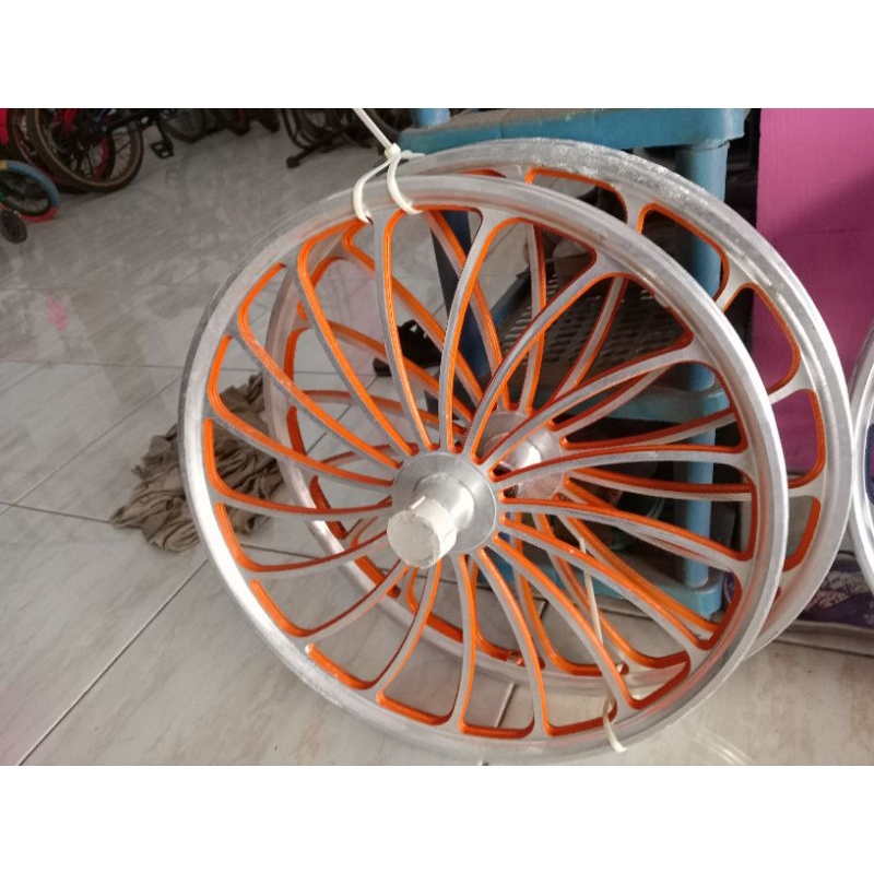 Jual Velk velg roda sepeda kipas ukur 20 ring 20 Sepasang Rim Wheelset ...