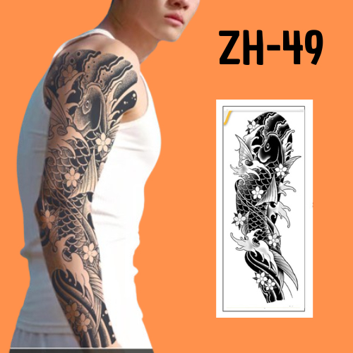 Jual PREMIUM Fruit ink tato semi permanen tahan lama motif yakuza full