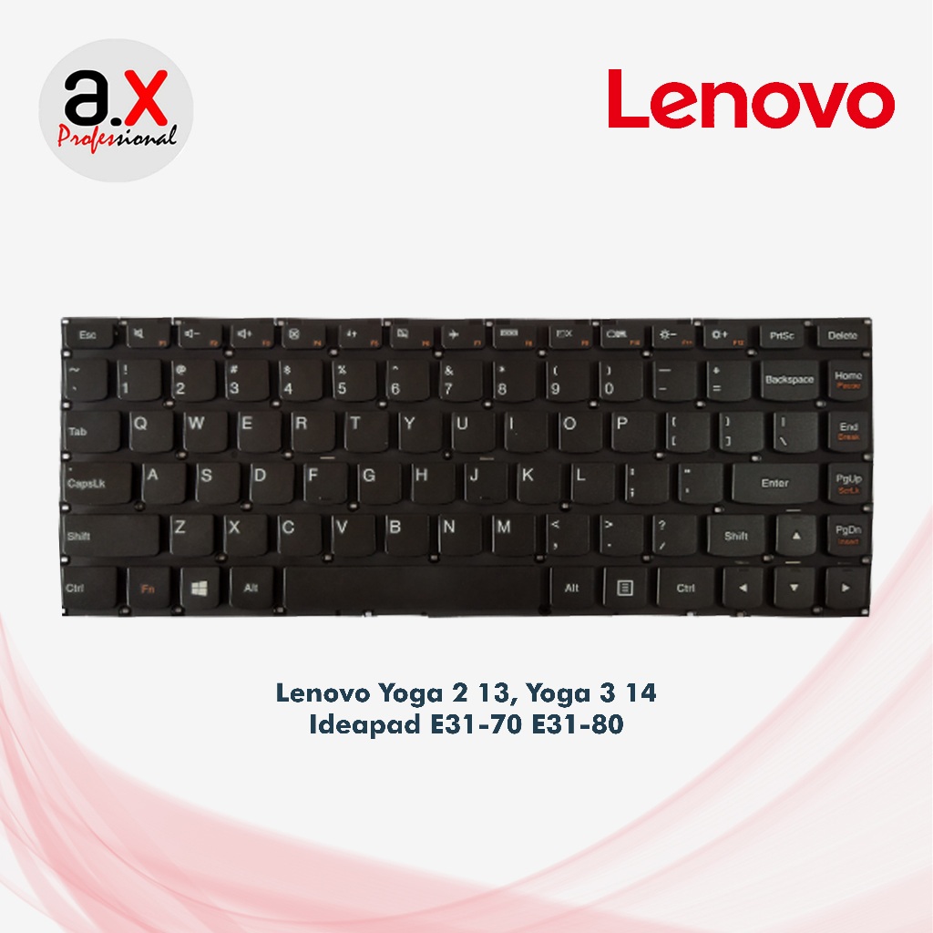 Jual Keyboard Lenovo Yoga 2 13 Yoga 3 14 Ideapad E31-70 E31-80 - Black ...