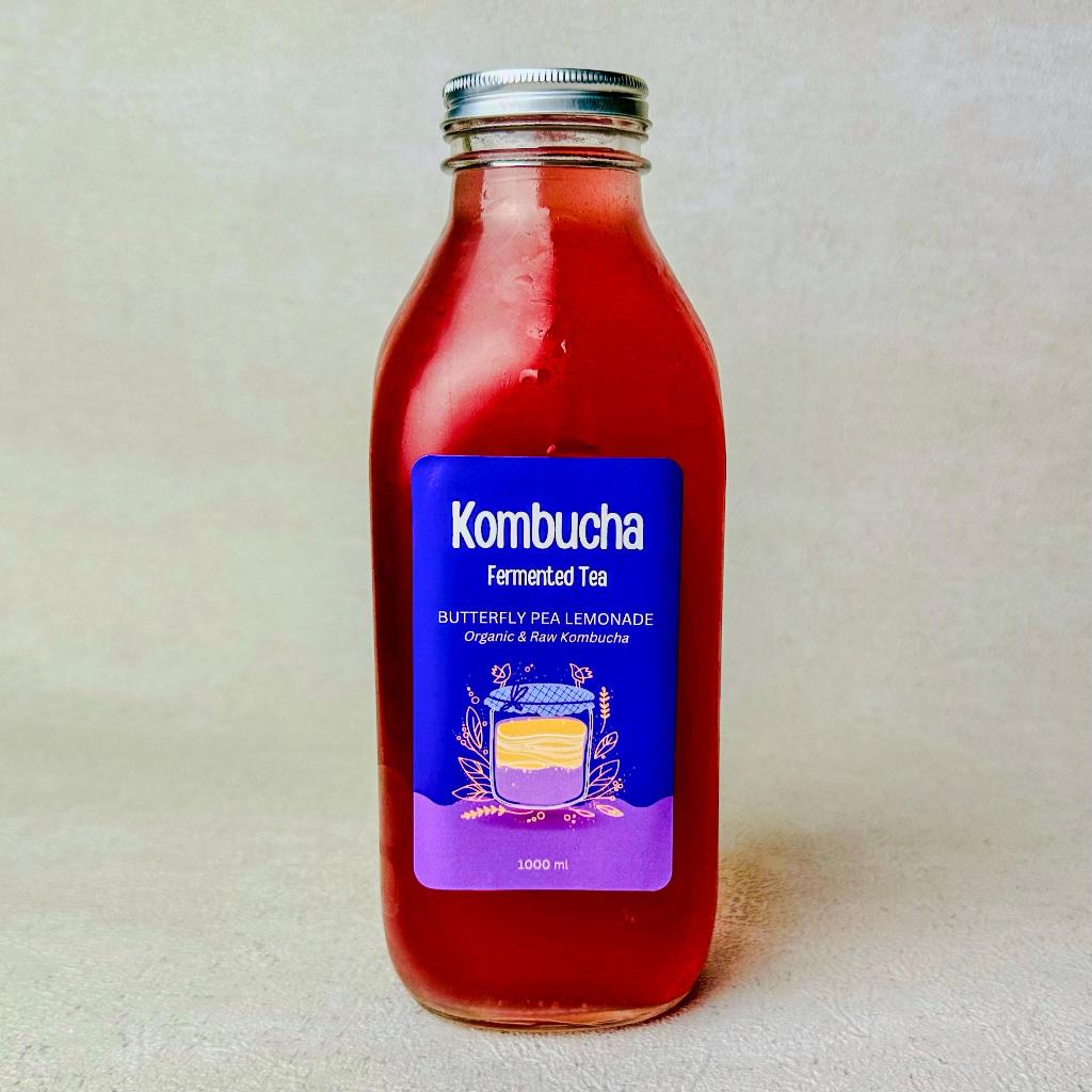 Jual Teh Kombucha Butterfly Pea Lemonade Raw 1000ml 1 Liter Botol Kaca Shopee Indonesia 5810