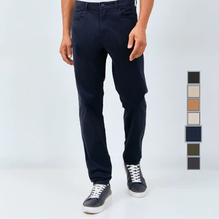 M231 Celana Panjang Pria Chino Pants Slim Fit Stretch Navy 0065F