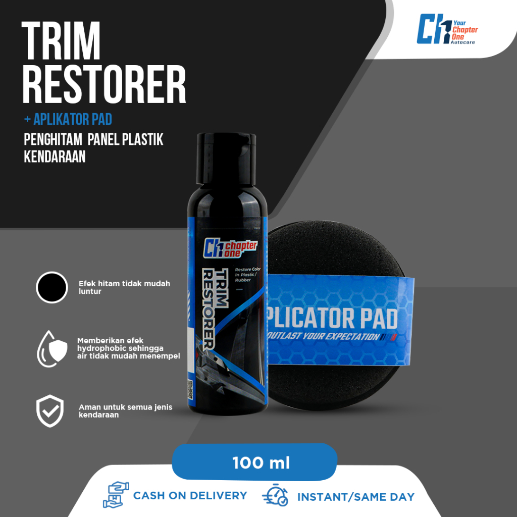 Jual Chapter One Trim Restorer Back To Black 100 ml Penghitam Panel ...