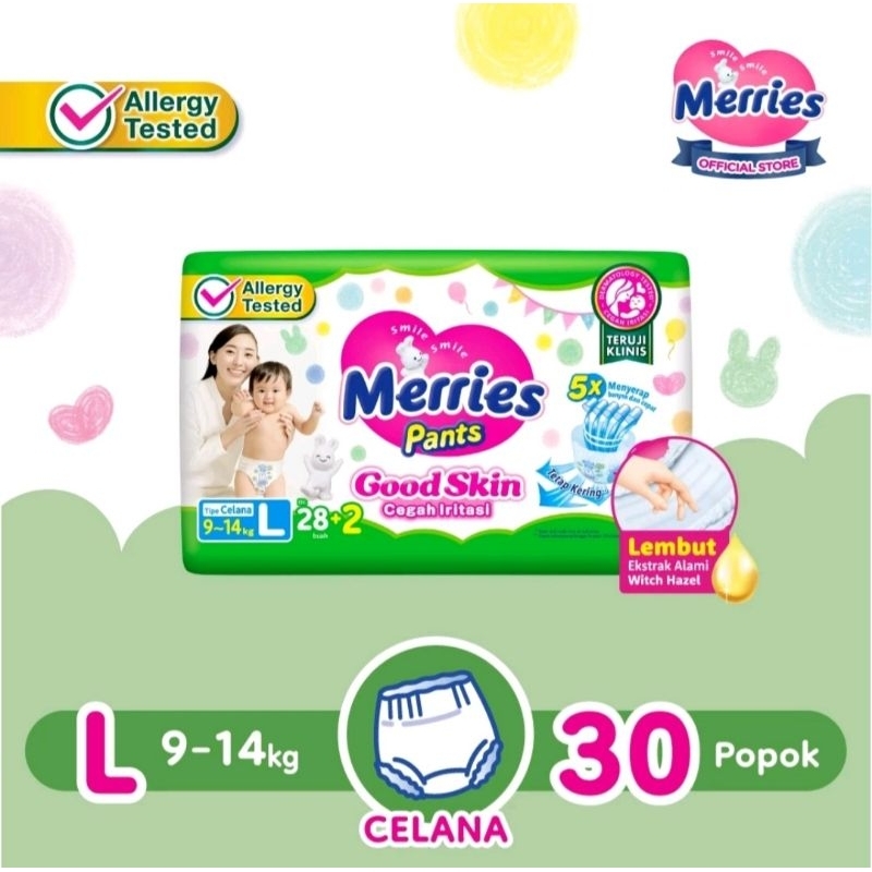 Jual Merries pants good skin M32:L28/XL26/NB-S40 | Shopee Indonesia