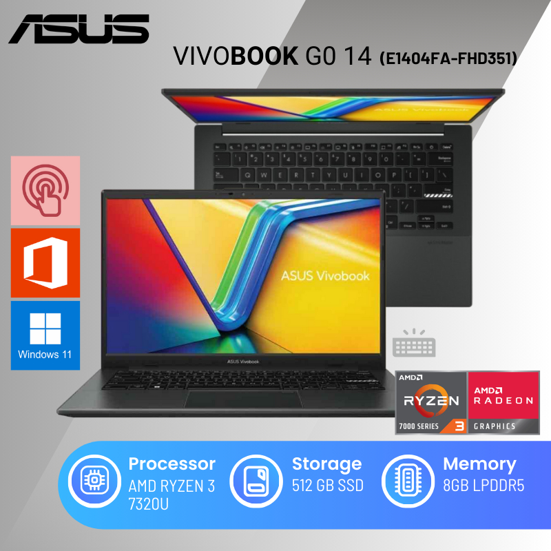 Jual Asus Vivobook Go 14 E1404fa Fhd351 Amd Ryzen 3 7320u Ssd 512gb 8gb 14 Inch Full Hd Windows 2569