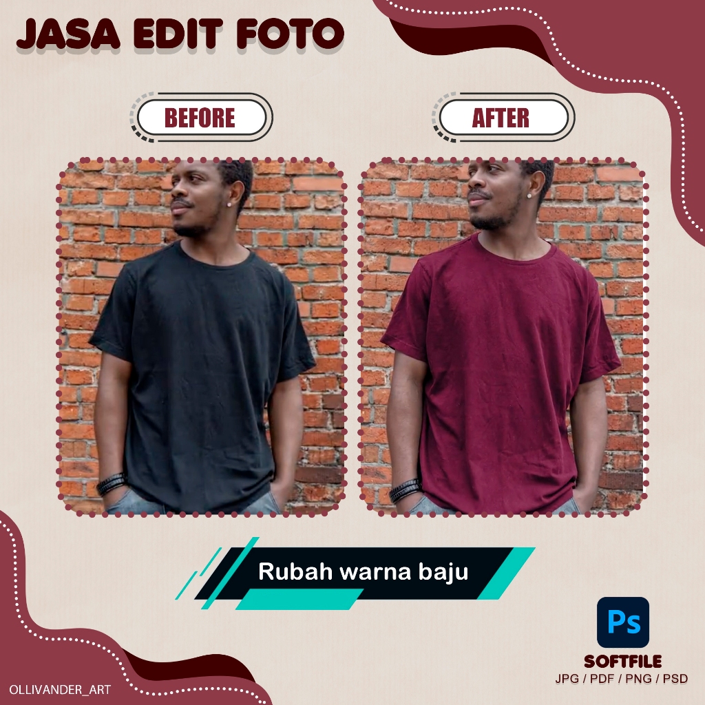 Jual Jasa Edit Foto Ubah Warna Baju & Benda | Ganti Warna Realistis HD ...