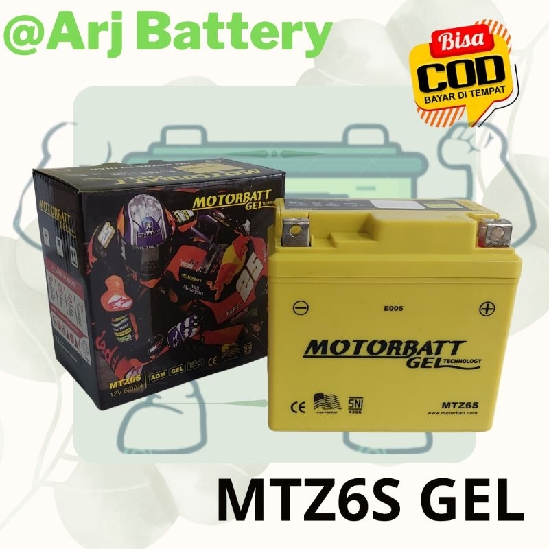 Jual Aki Motor Yamaha NMAX NEW, FAZZIO, FILANO, MOTORBATT MTZ6V GEL
