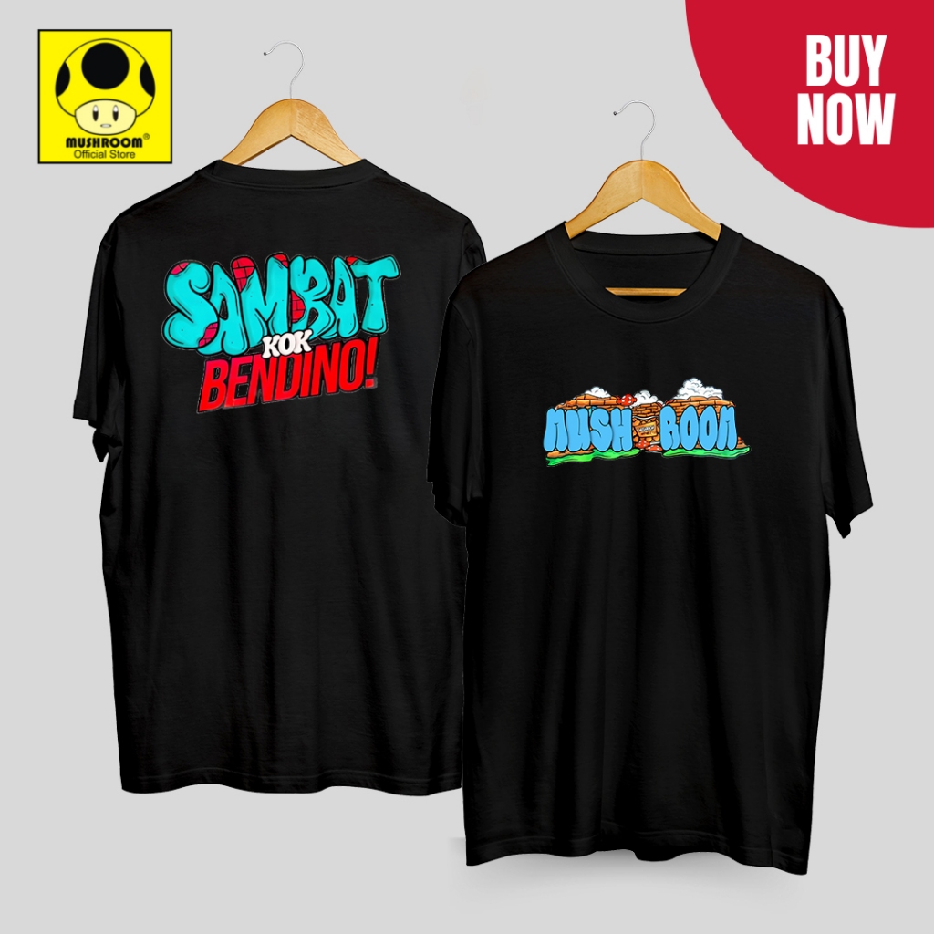 Jual Mushroom Kaos Sambat Bendino Kaos Distro Pria Keren 2023 Baju Kaos Pria Terbaru 2023 2271