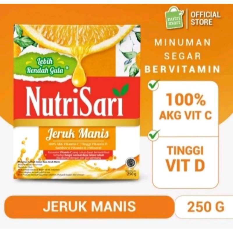 Jual Nutrisari Jeruk Manis Refill 250gr Shopee Indonesia