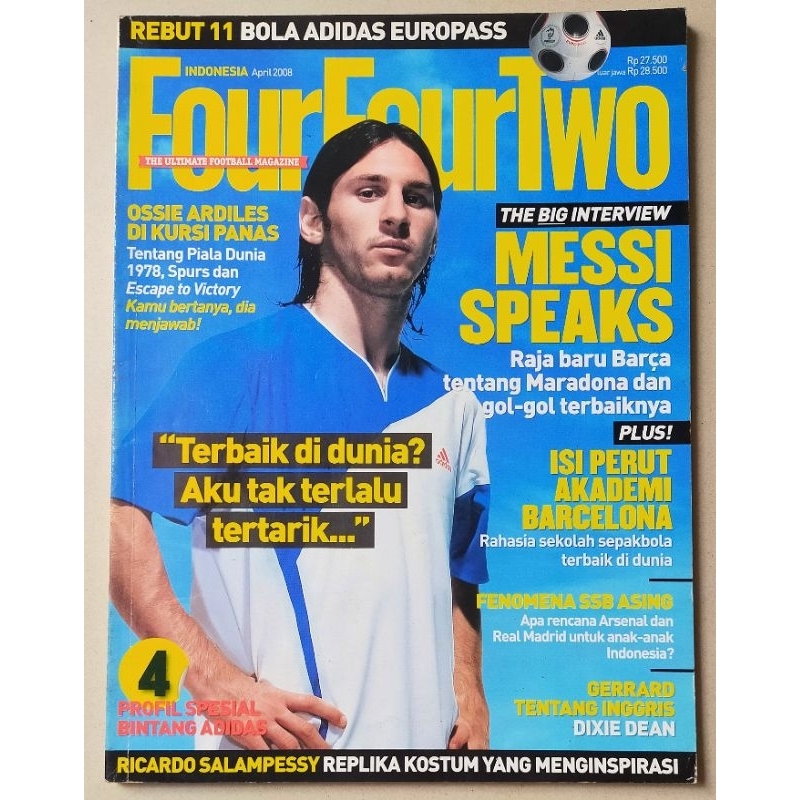 Jual Majalah Bola FourFourTwo : Cover Messi - Argentina - Akademi Barca ...
