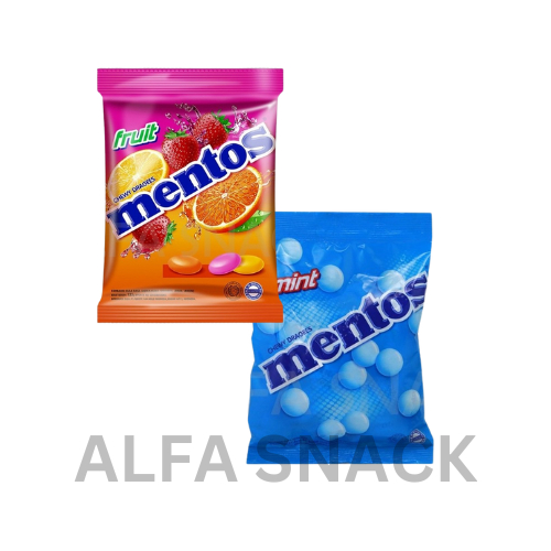 Jual Permen Mentos Rasa Mint dan Fruit / Buah Kemasan Pack (50 pcs ...