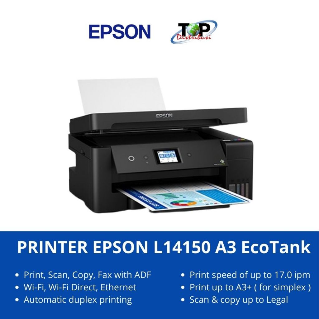Jual Printer EPSON L14150 EcoTank A3+ Print Scan Copy Fax with ADF Wi ...