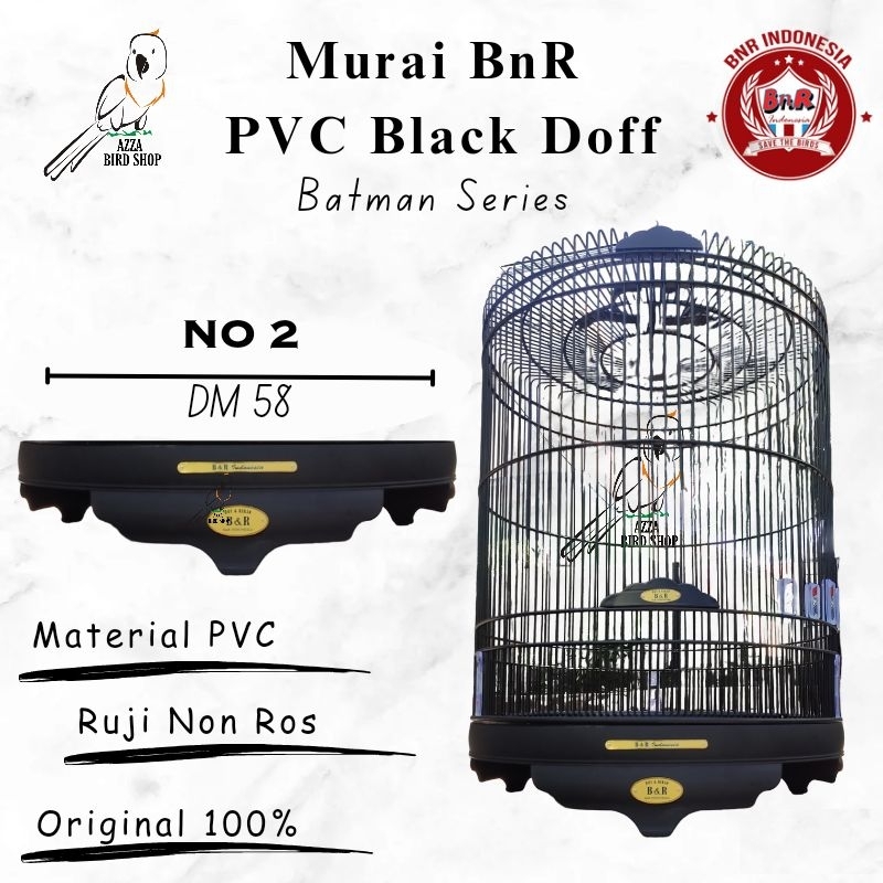 Jual Sangkar Kandang Murai Batu BnR PVC Blackdoff Black Doff No 2 ...