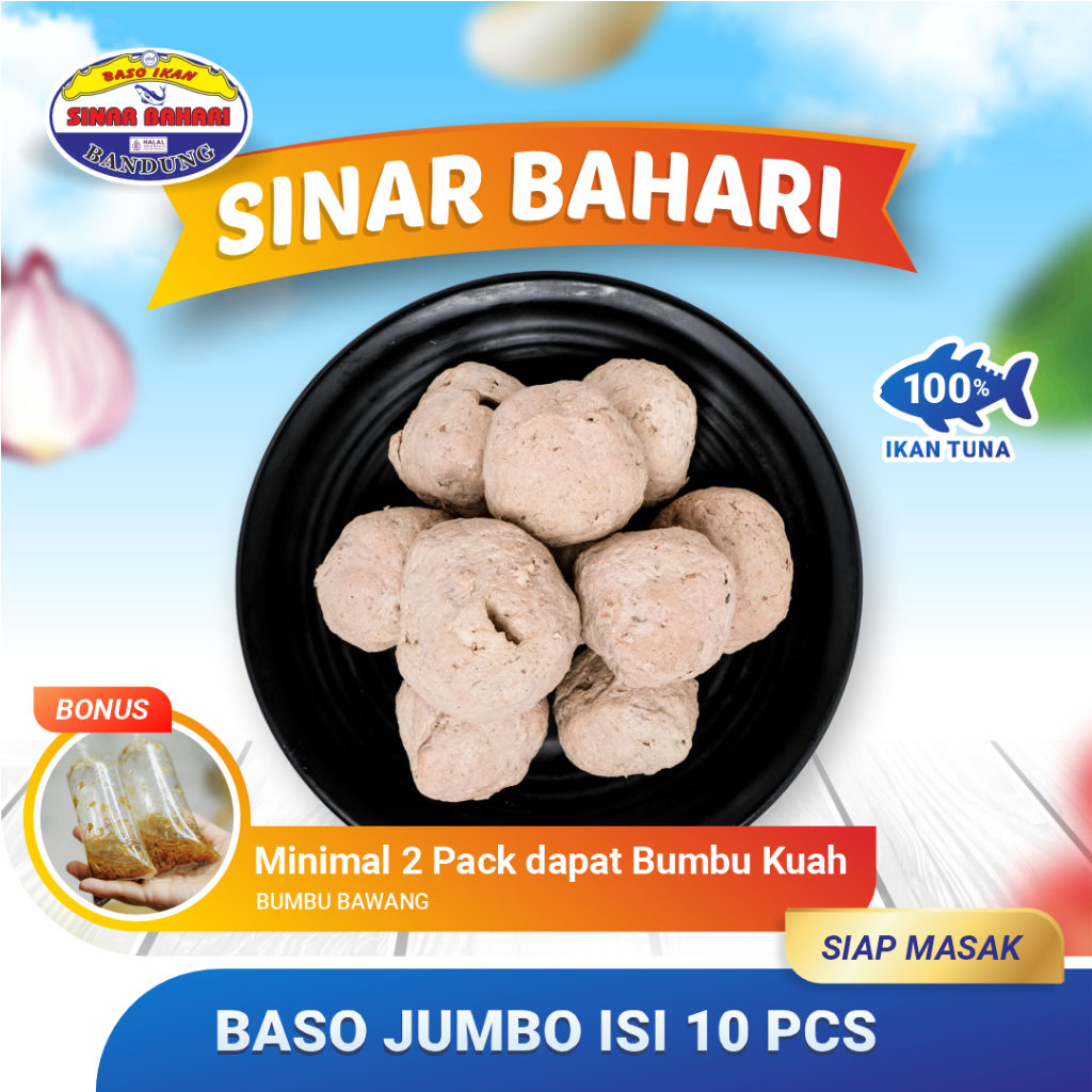 Jual Bakso Baso Ikan Sinar Bahari Varian Jumbo Bumbu Kuah Tuna