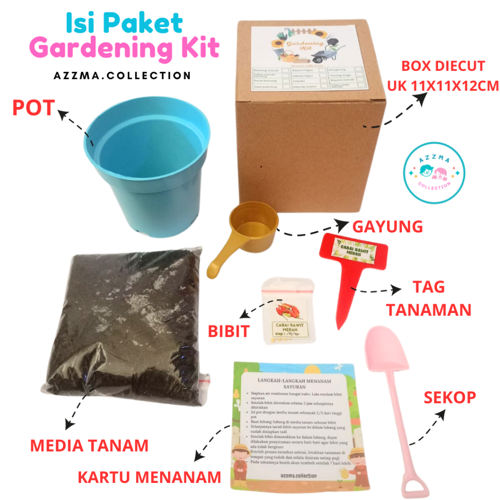 Jual Mainan Edukasi Gardening Kit Paket Berkebun Sayuran/Hampers Ulang ...
