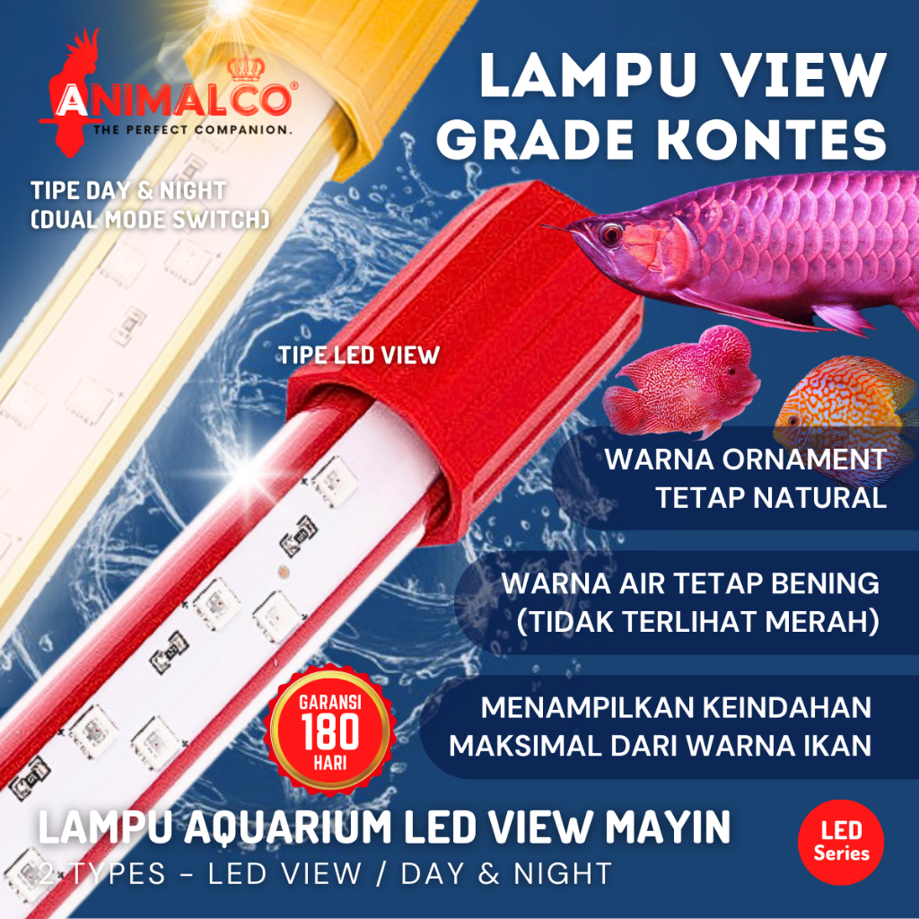 Jual Mayin Lampu Led View Plus Uv Day And Night Aquarium Akuarium Arwana Arowana Kolam Ikan