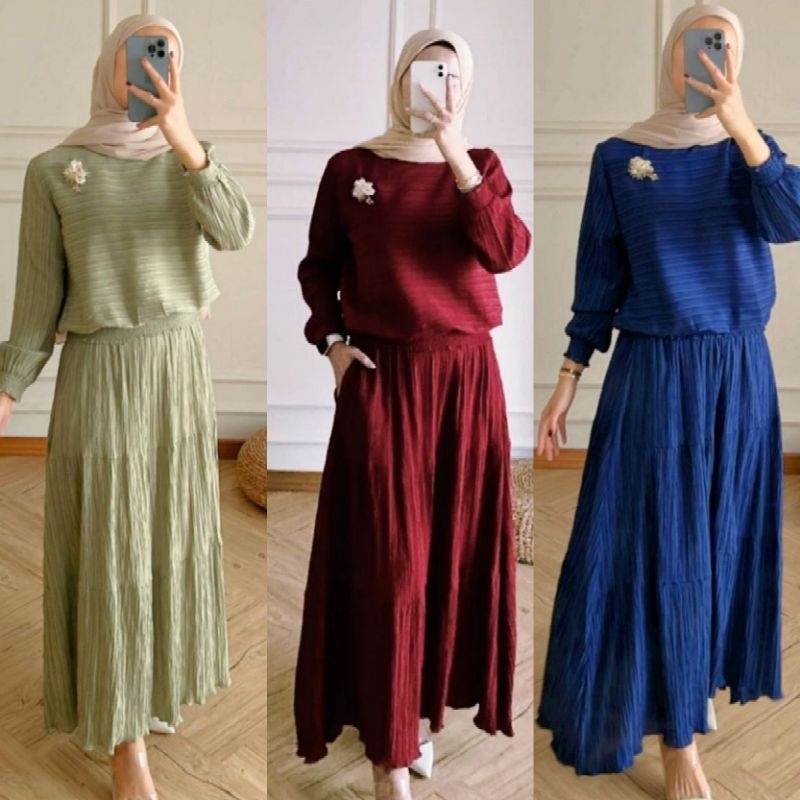 Jual SAKURA SETELAN ROK WANITA SETROK BABYCRUSH PREMIUM | Shopee Indonesia