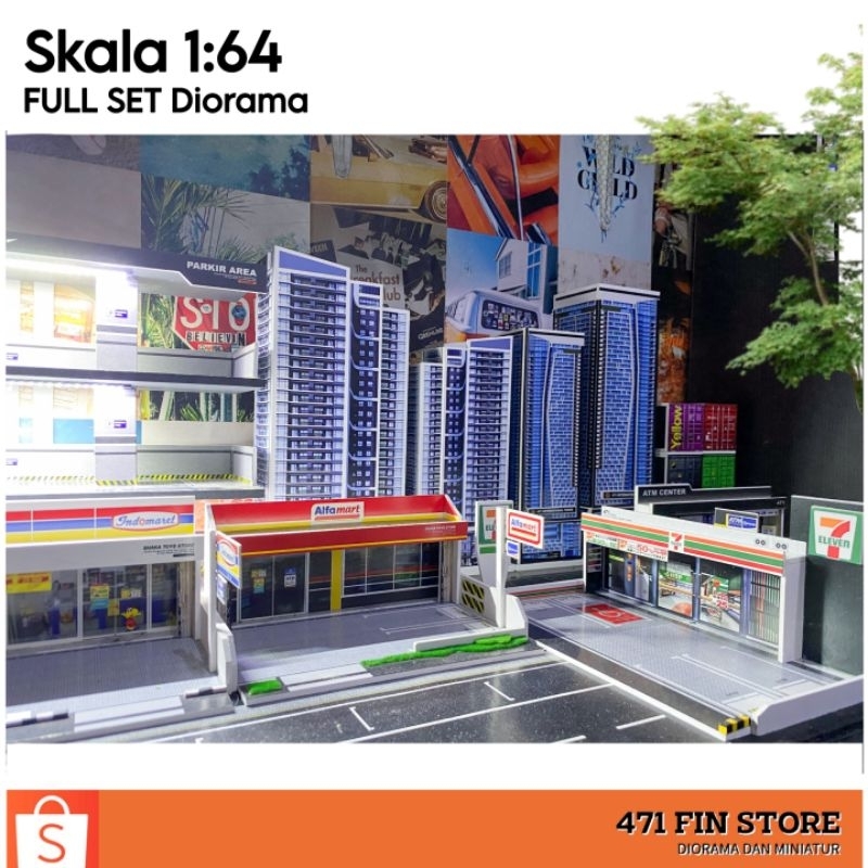 Jual PAKET DIORAMA !! SET DIORAMA 1:64 | DIORAMA PARKIR HOTWHEELS ...
