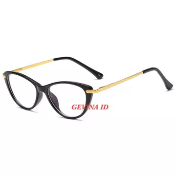 Kacamata Minus Frame Cat Eye Selyne Paket Frame Lensa Anti Radiasi Kacamata Wanita Anti Uv