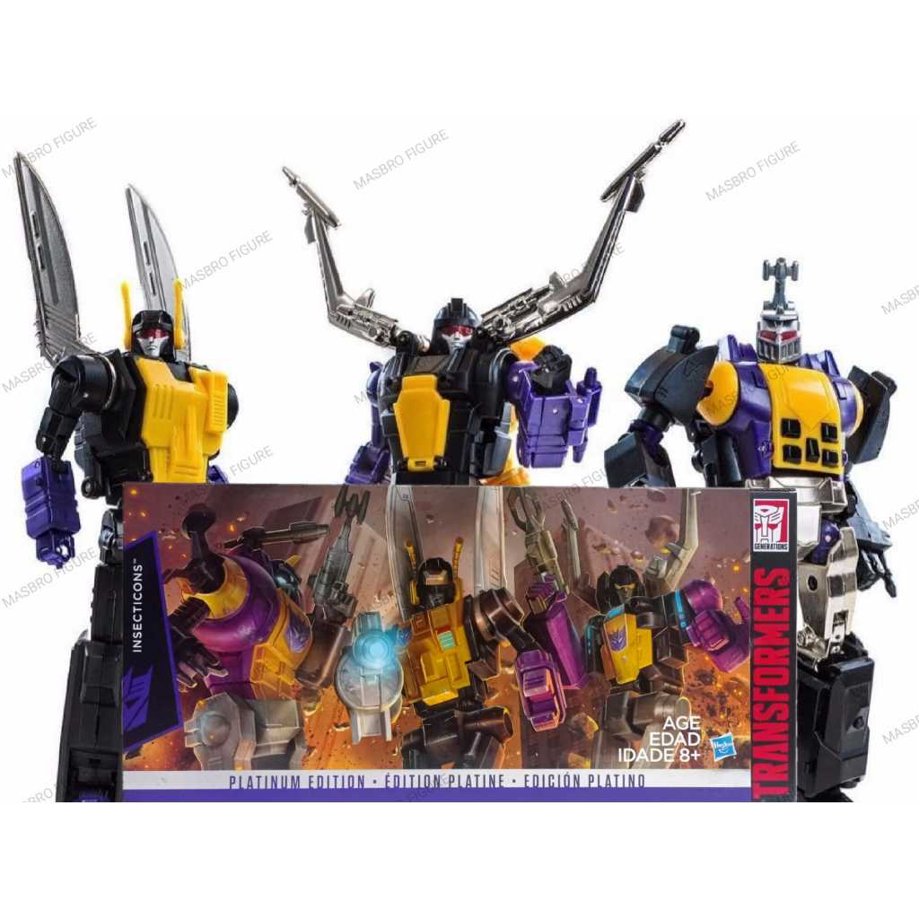 Jual Transformers Platinum Edition Insecticons Bombshell Kickback ...