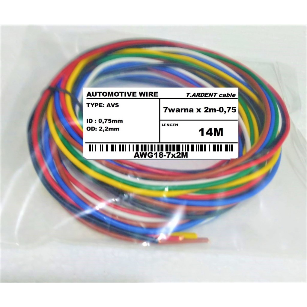 Jual Kabel otomotive 14 meter 0.75 mm Kelistrikan Mobil Motor Serabut ...