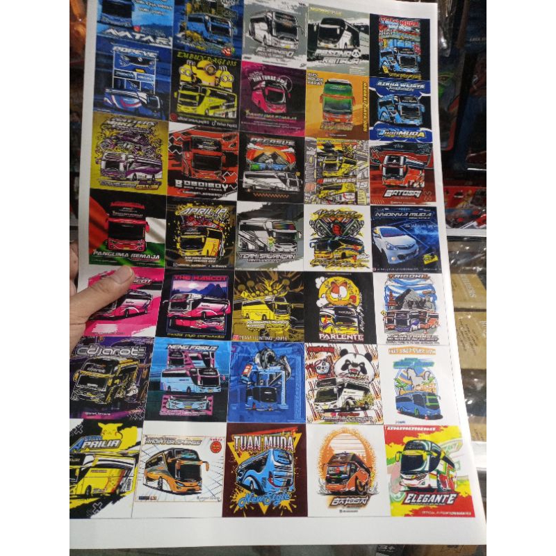 Jual STICKER ANTI AIR 30 KOTAK STICKER BUS MANIA/ STICKER BUS BASURI 30 ...
